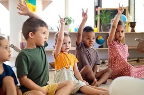4 preschoolers at early learning centre